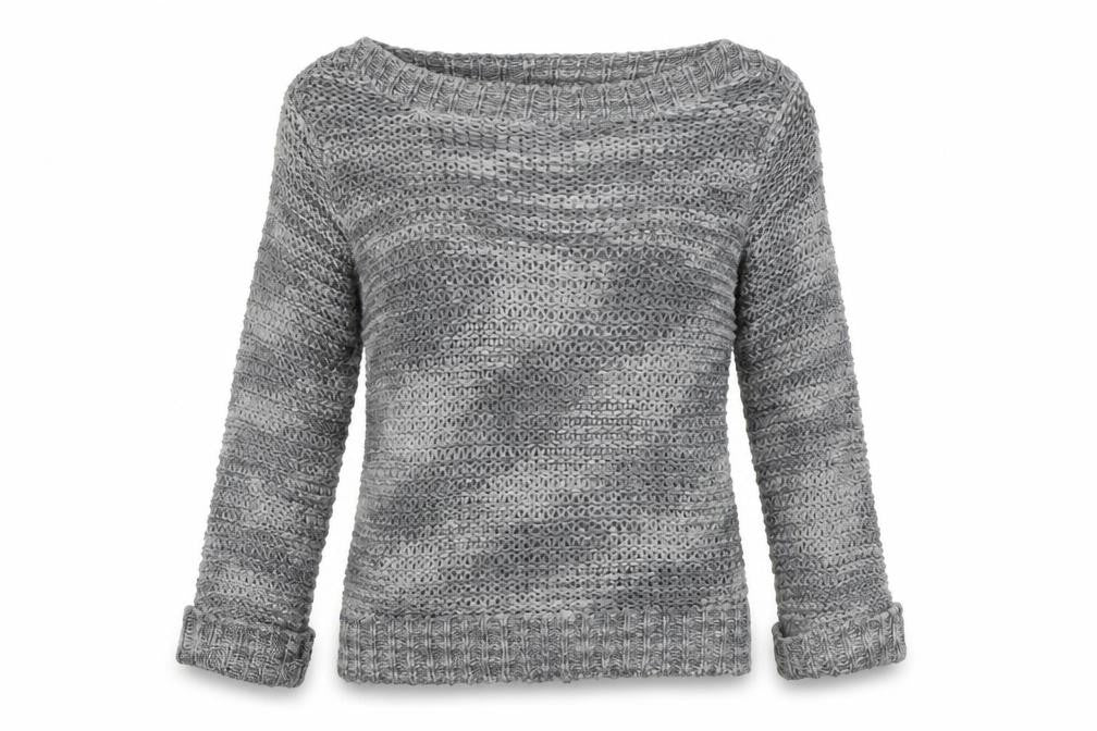 Front view of Papaya women’s grey jumper, size UK 10