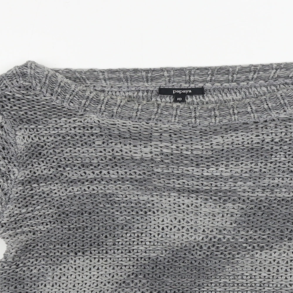 Papaya  Womens Grey   Pullover Jumper Size 10