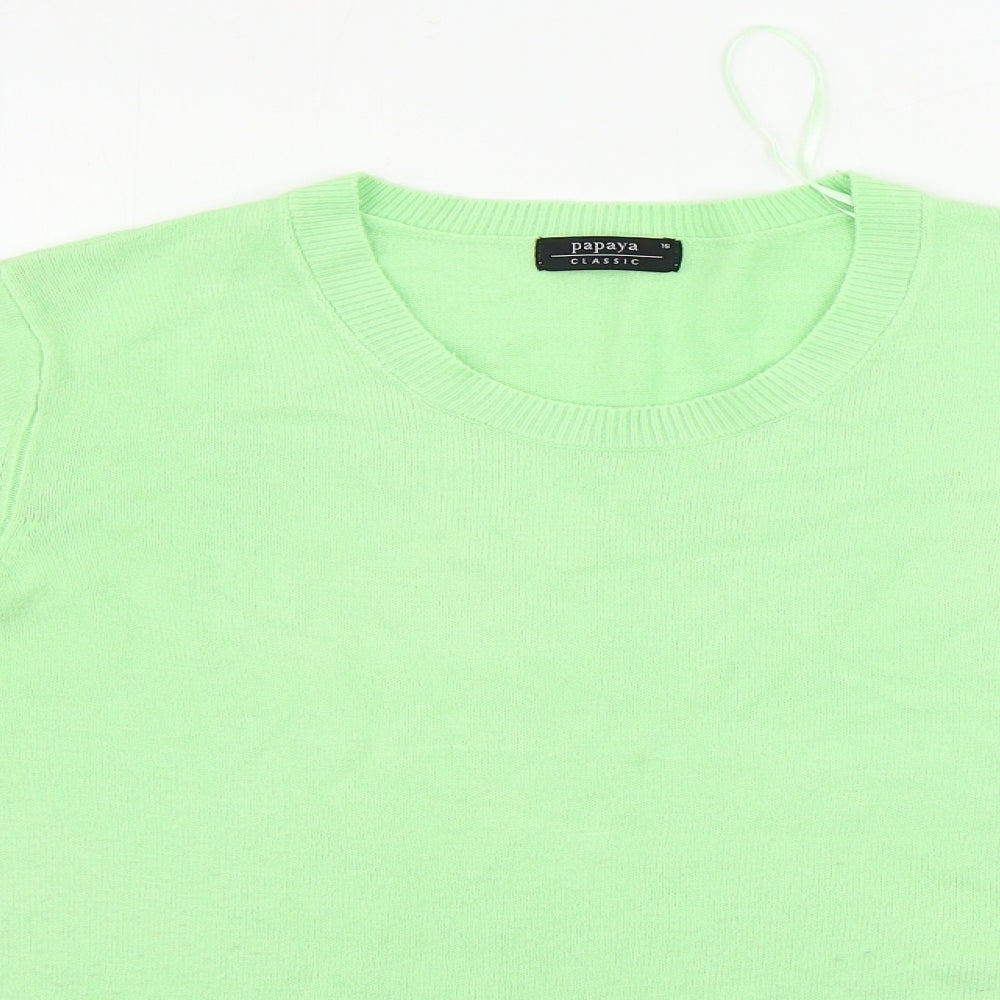 Papaya  Womens Green   Pullover Jumper Size 16