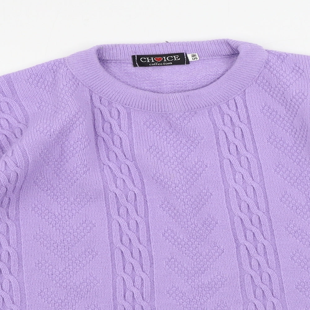 choice Womens Purple   Pullover Jumper Size M
