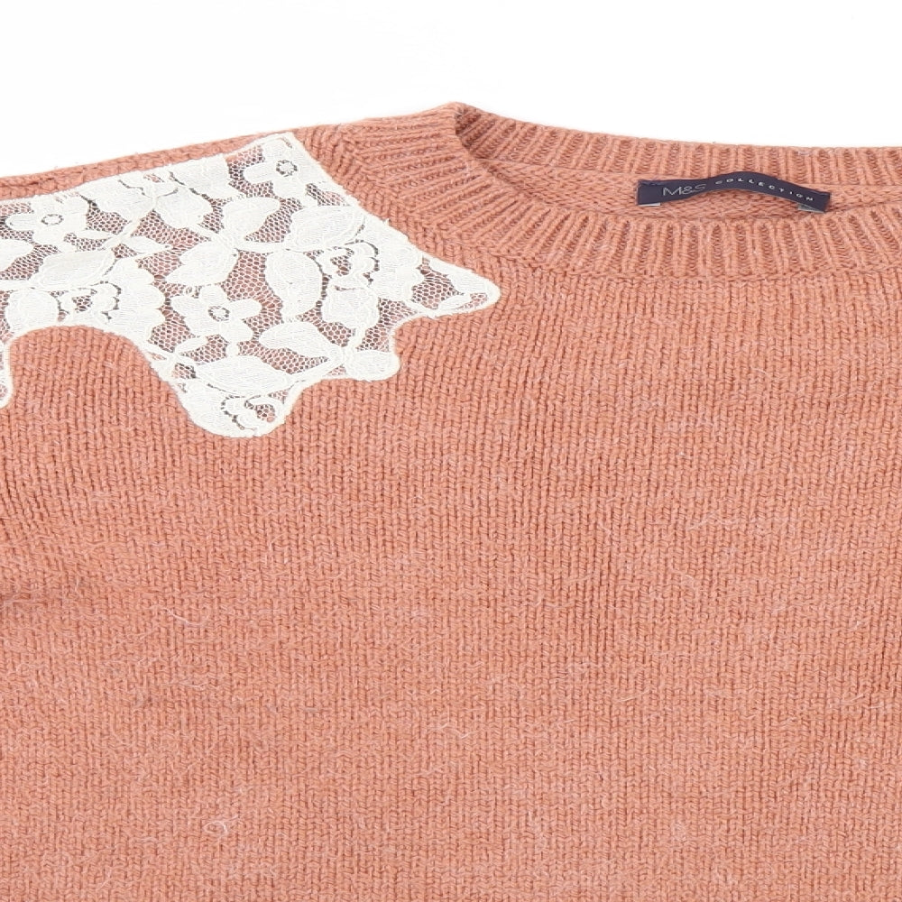 Marks and Spencer Womens Orange   Pullover Jumper Size M