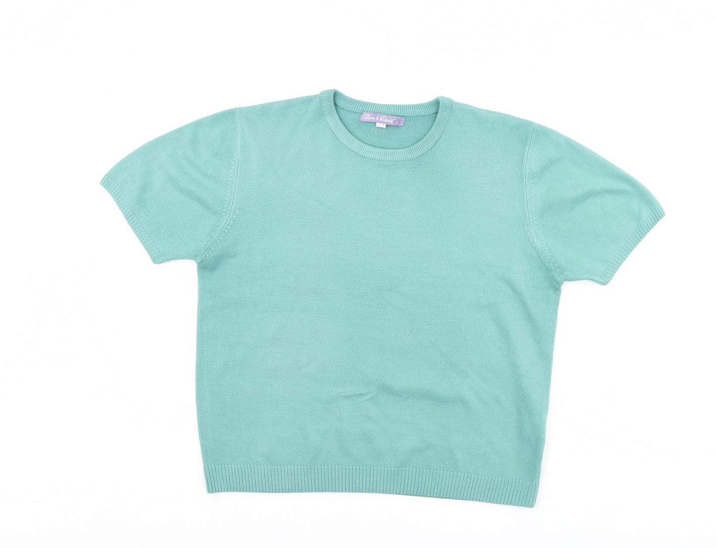 Pure and Natural Womens Green   Pullover Jumper Size 16