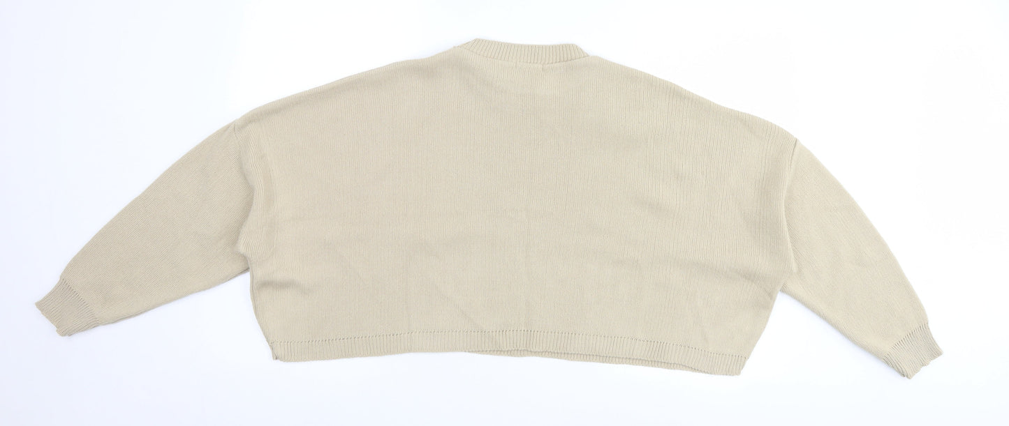 Nasty Gal Womens Beige   Pullover Jumper Size L