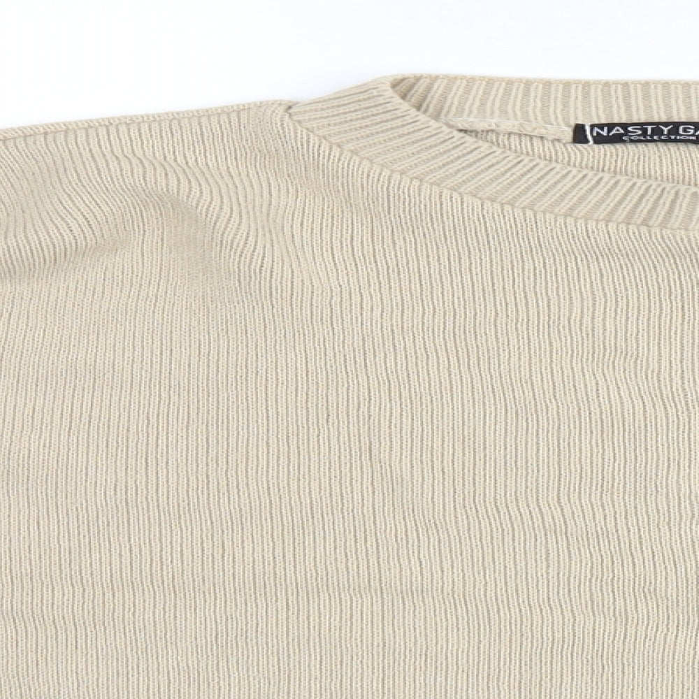 Nasty Gal Womens Beige   Pullover Jumper Size L