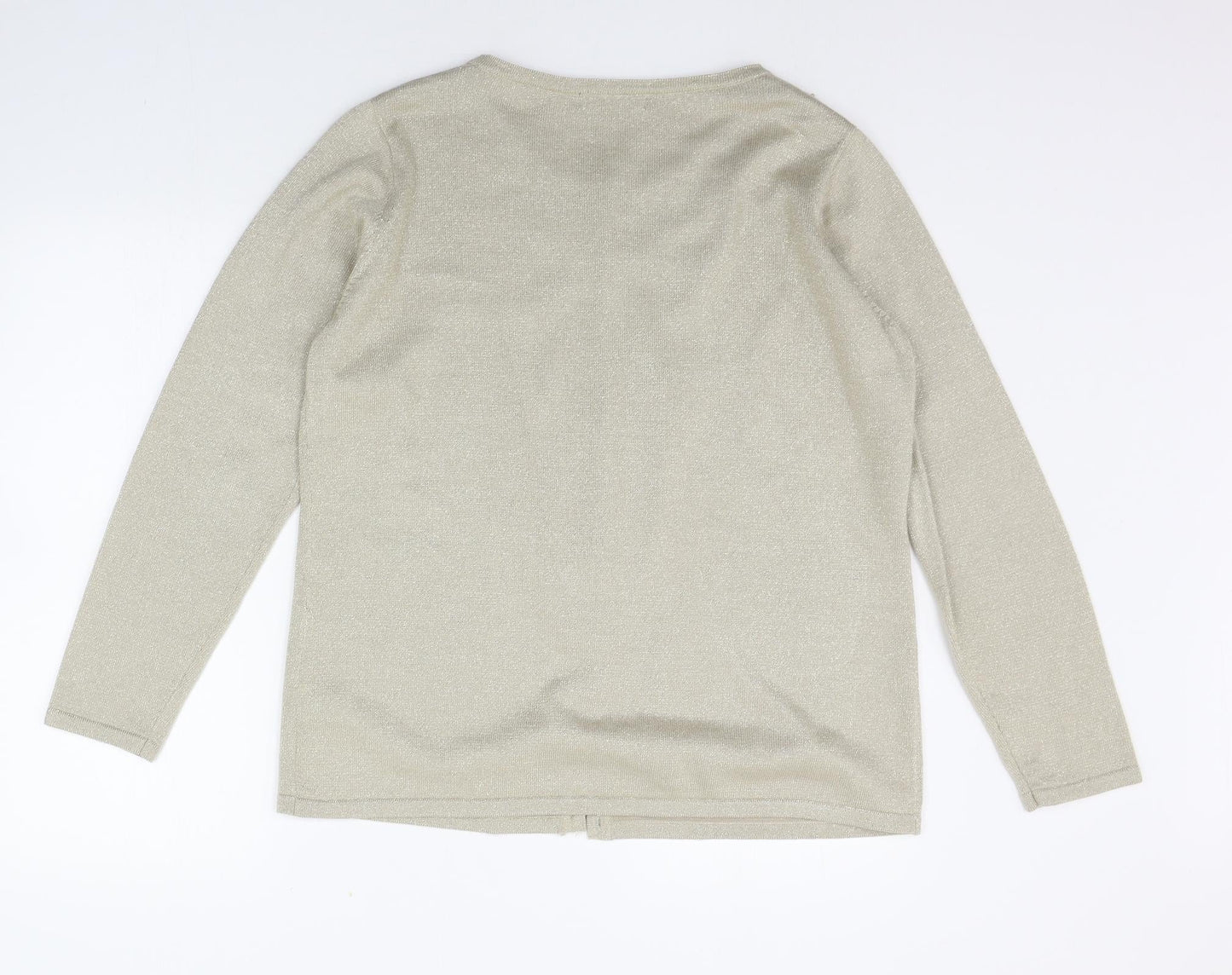 BM Womens Beige   Cardigan Jumper Size M