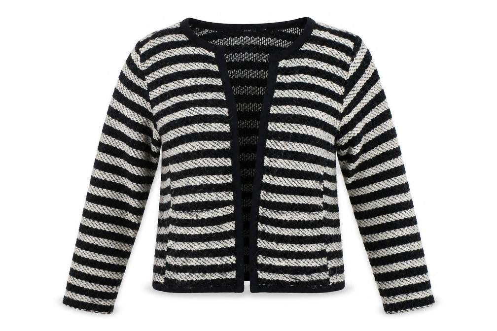 Lindex Womens Black Geometric  Cardigan Jumper Size M