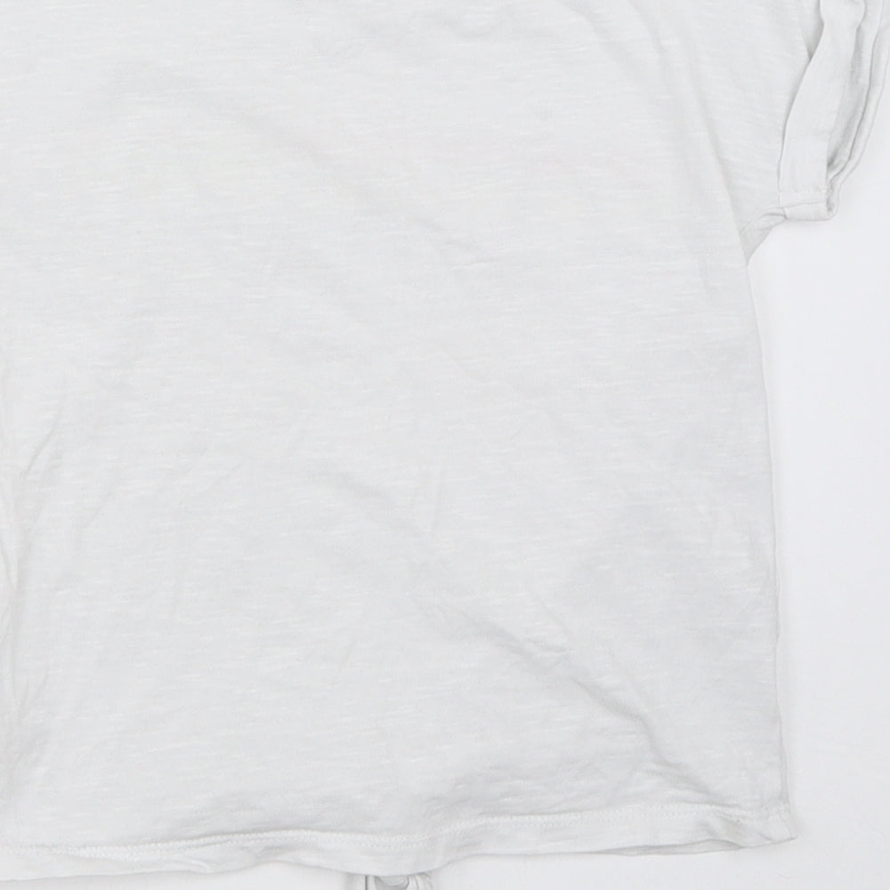 Mini Club Girls White   Basic T-Shirt Size 5-6 Years