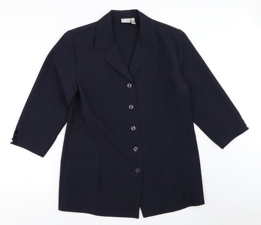 Oscar B Womens Blue   Jacket Blazer Size 12