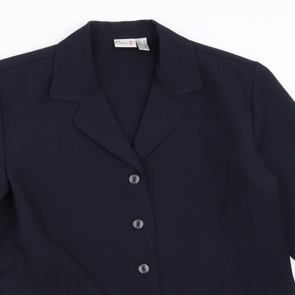 Oscar B Womens Blue   Jacket Blazer Size 12