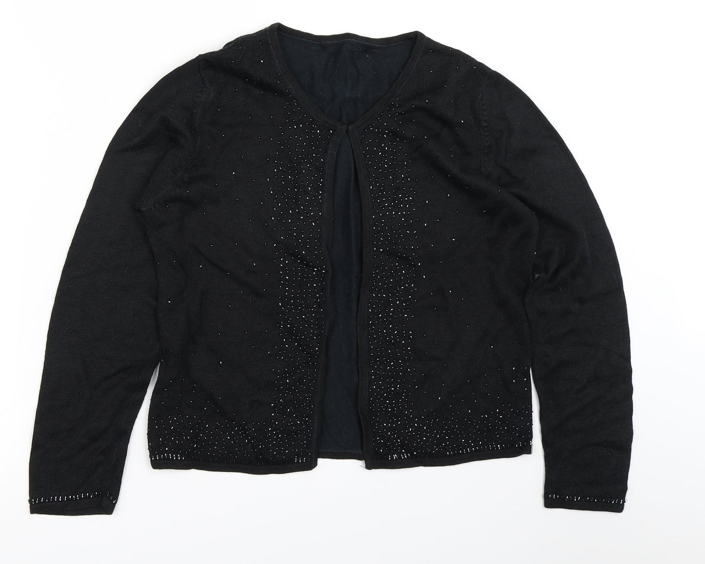 Preworn Womens Black   Cardigan Jumper Size 12