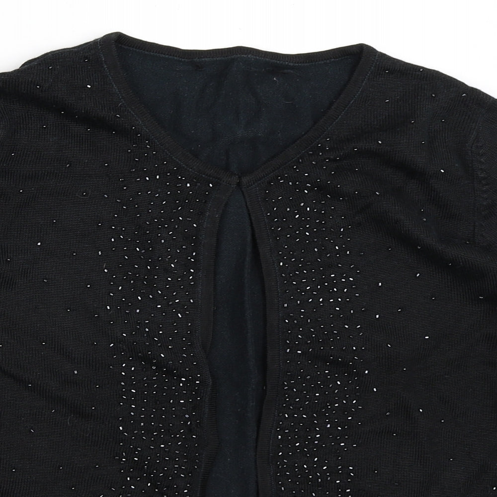 Preworn Womens Black   Cardigan Jumper Size 12