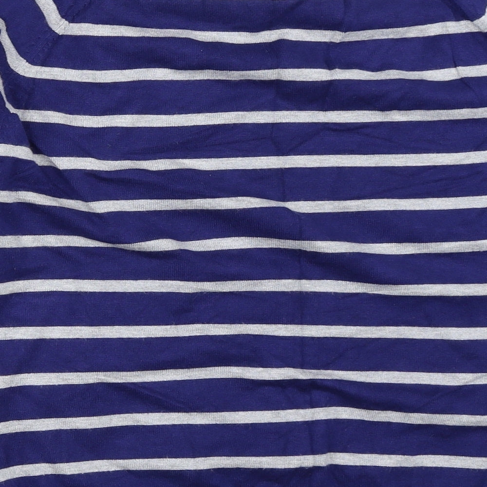M&Co Womens Blue Striped  Pullover Jumper Size 16