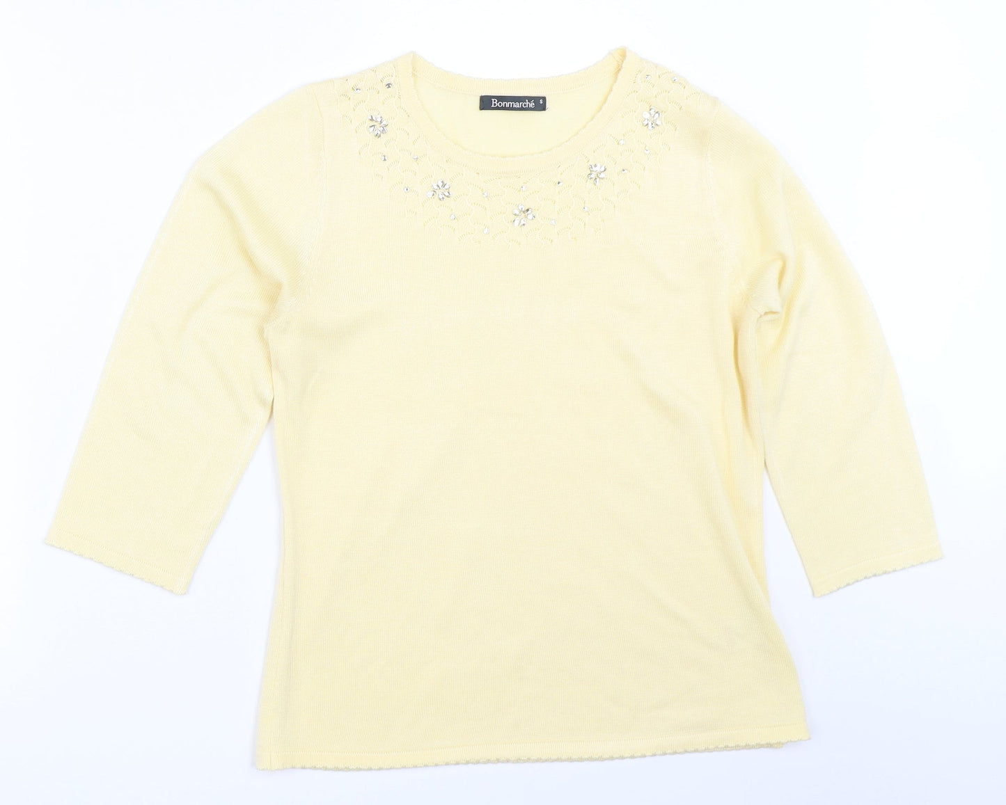 Bonmarché Womens Yellow   Pullover Jumper Size S