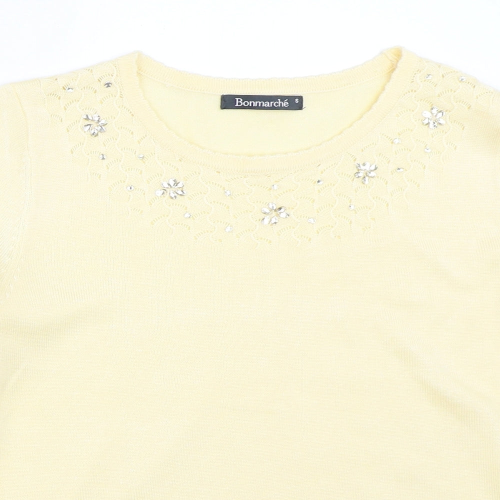 Bonmarché Womens Yellow   Pullover Jumper Size S