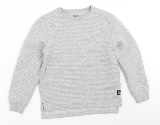 Primark Boys Grey   Pullover Sweatshirt Size 9-10 Years