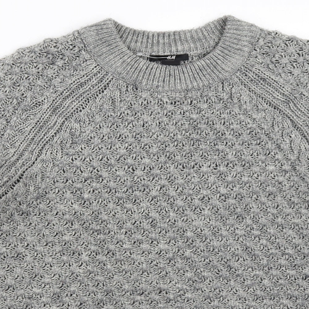 H&M Womens Grey   Pullover Jumper Size S