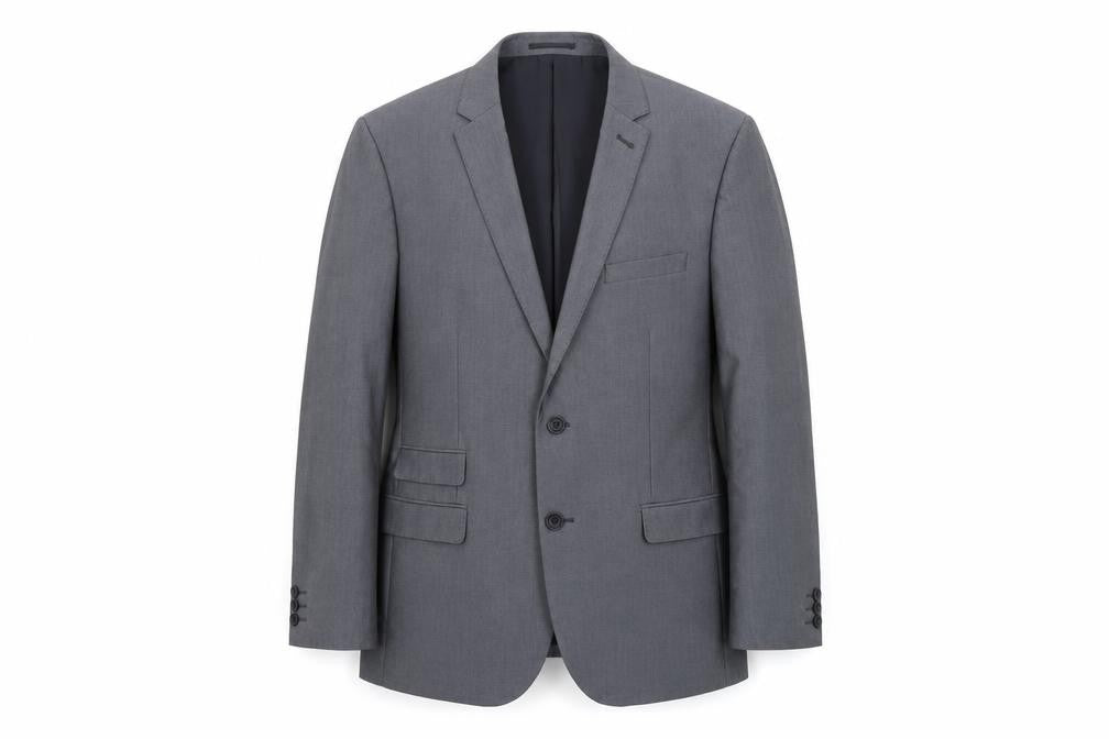 Mens 42 Chest Regular Fellini Grey Two-Button