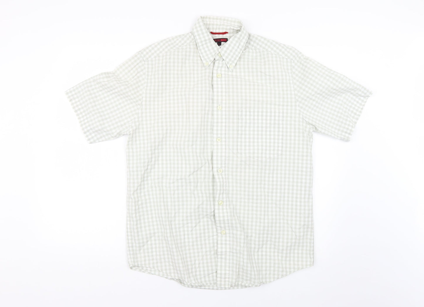 ceye man Mens Green Check   Button-Up Size S