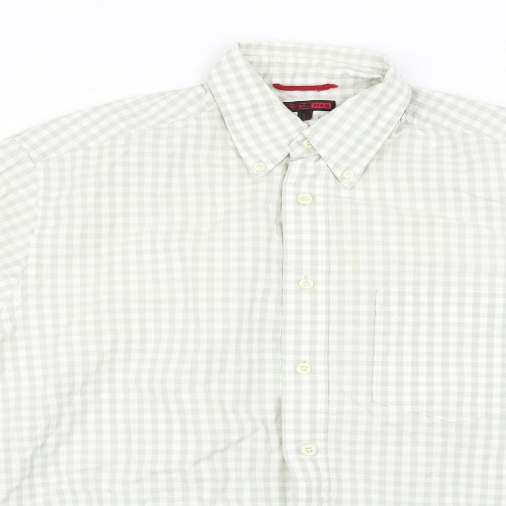 ceye man Mens Green Check   Button-Up Size S