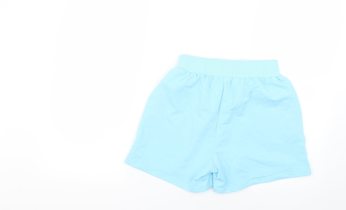 flamode Womens Blue Geometric  Cut-Off Shorts Size S