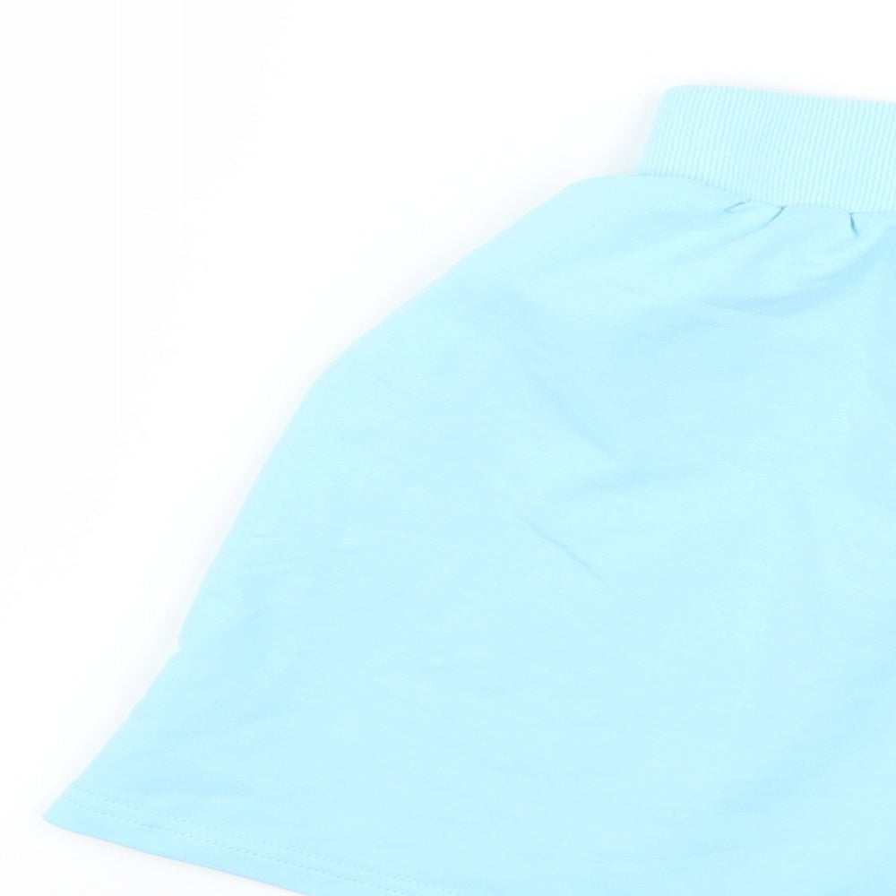 flamode Womens Blue Geometric  Cut-Off Shorts Size S