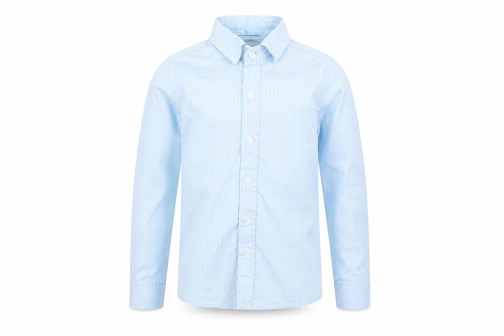 name it Boys Blue Striped  Basic Button-Up Size 5-6 Years