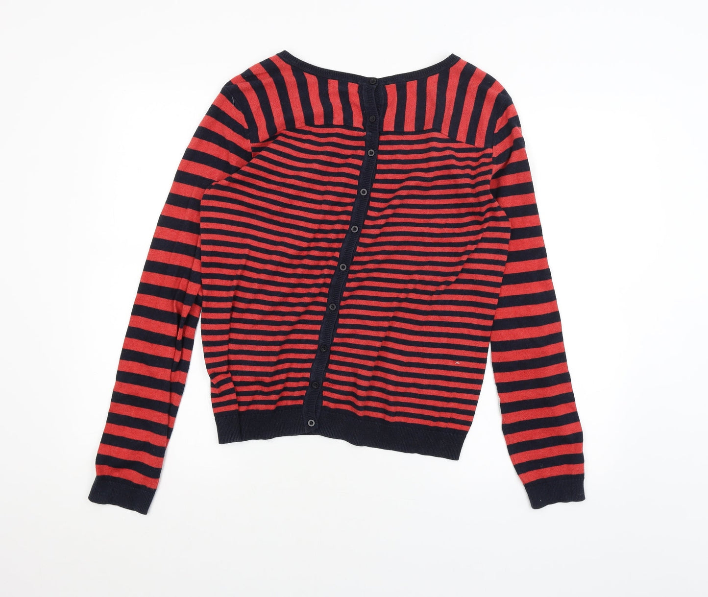 lazy in Womens Red Striped  Basic T-Shirt Size 6