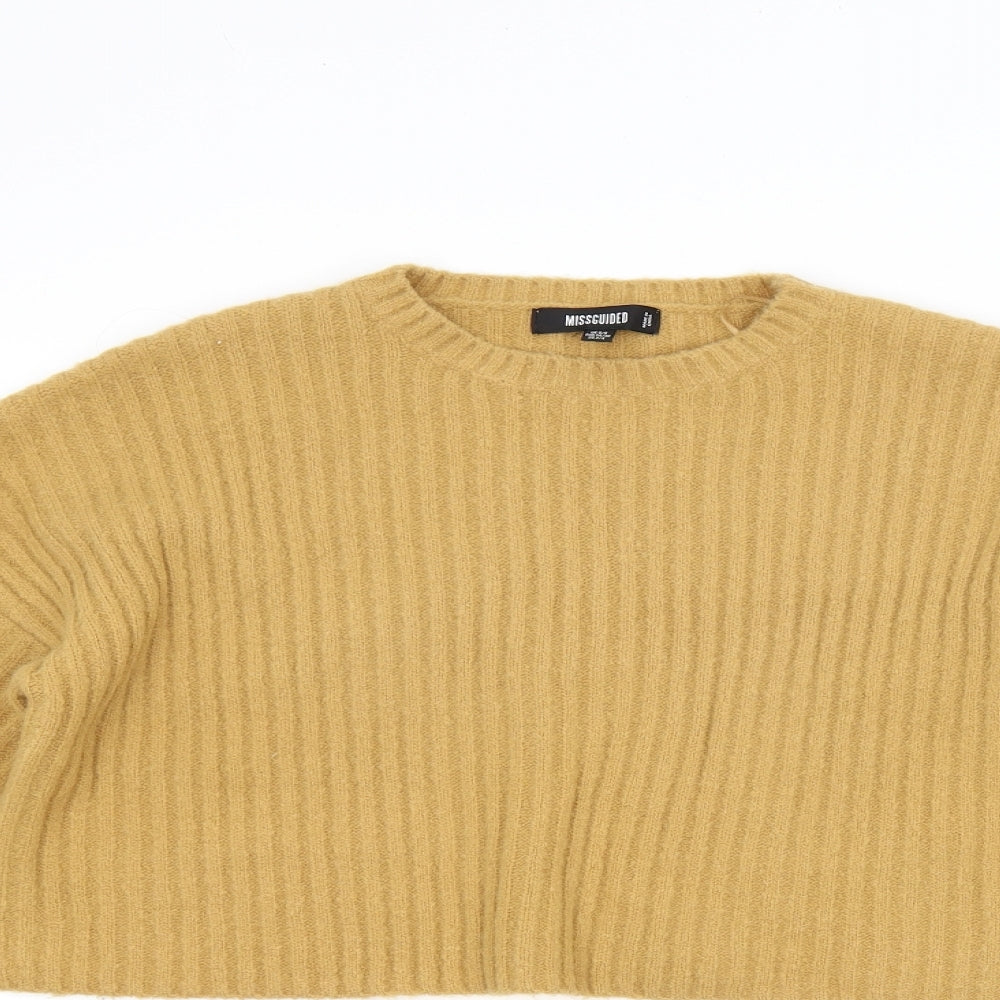 Missguided Womens Yellow   Pullover Jumper Size 6