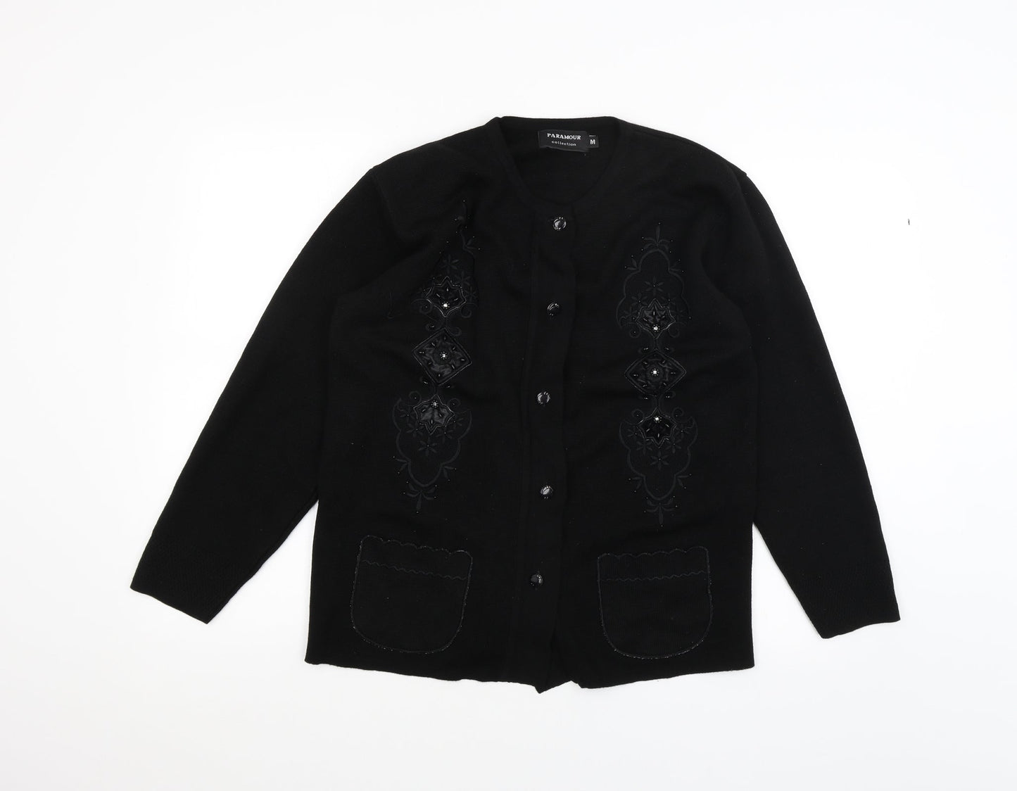 paramour Womens Black   Cardigan Jumper Size M