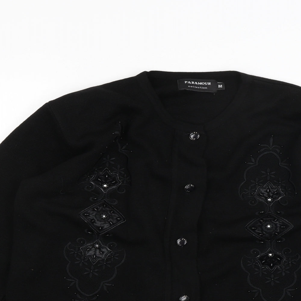 paramour Womens Black   Cardigan Jumper Size M