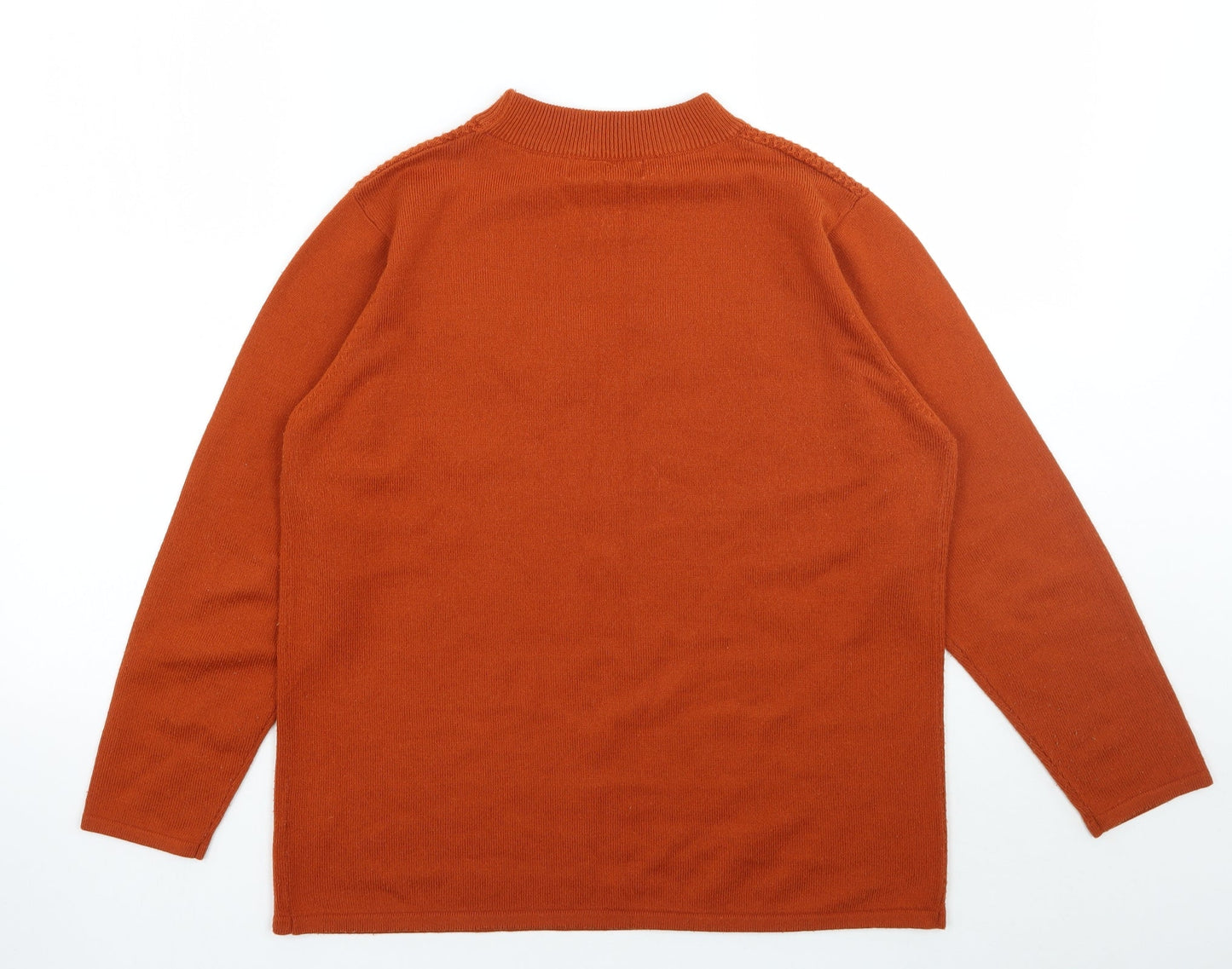 Alexandra Womens Orange Floral  Pullover Jumper Size L