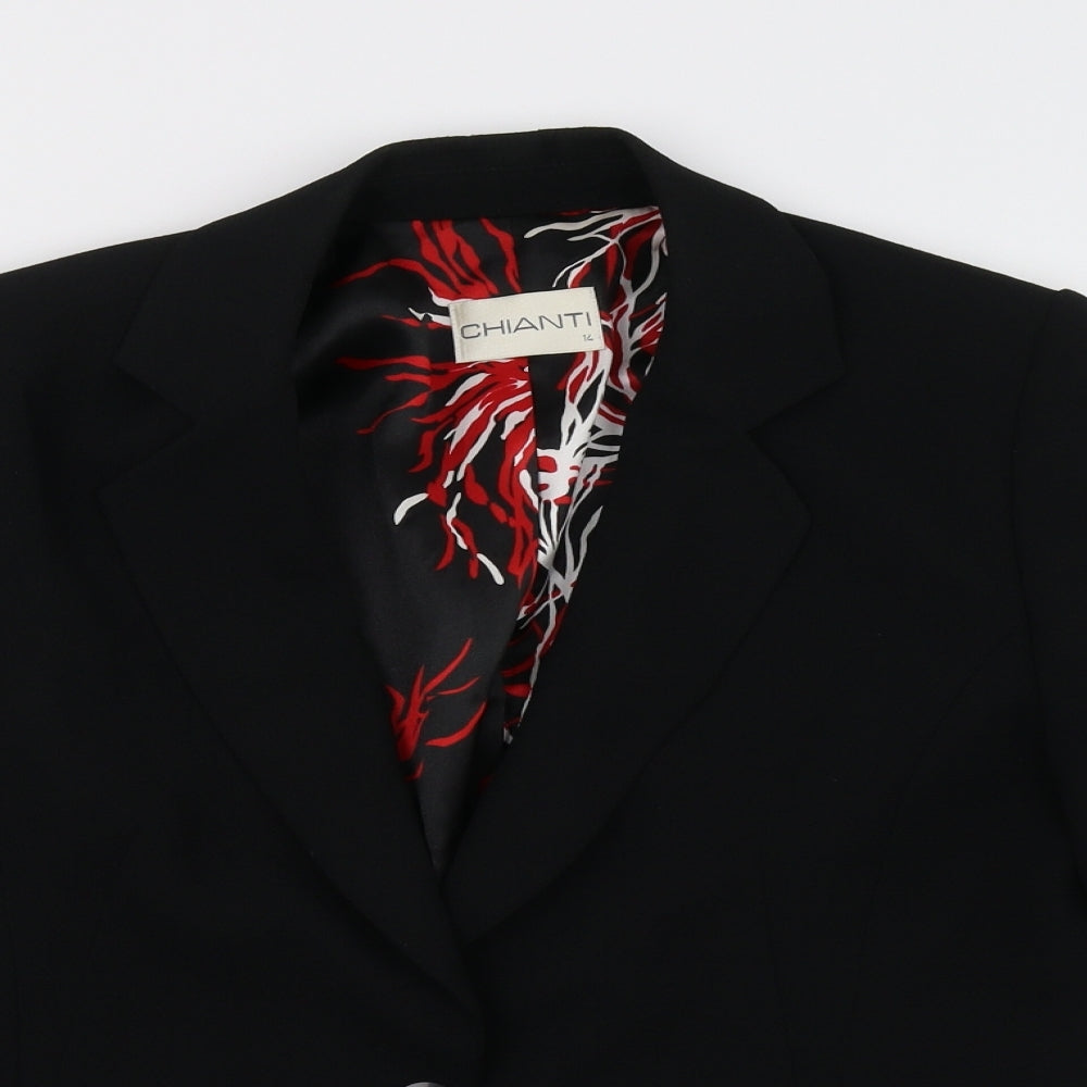 chianti Womens Black   Jacket Blazer Size 14