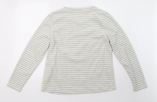 luxe leisure Womens Grey Striped   Pyjama Top Size M