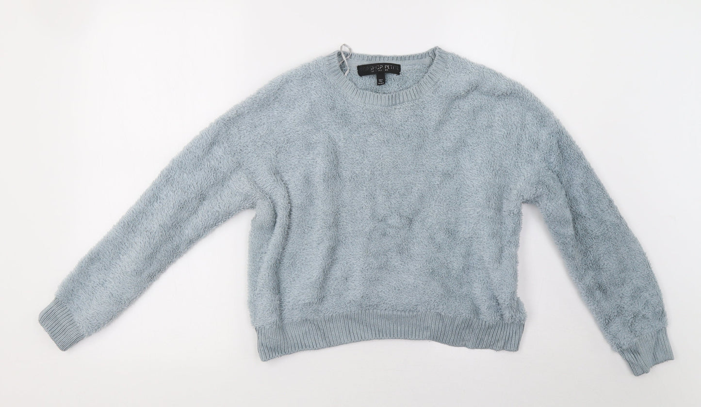 Topshop Womens Green   Pullover Sweatshirt Size 6