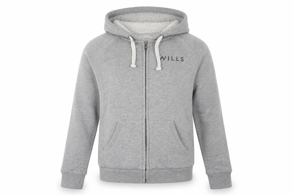 Womens UK 6 Regular Jack Wills Grey Full Zip Hoodie