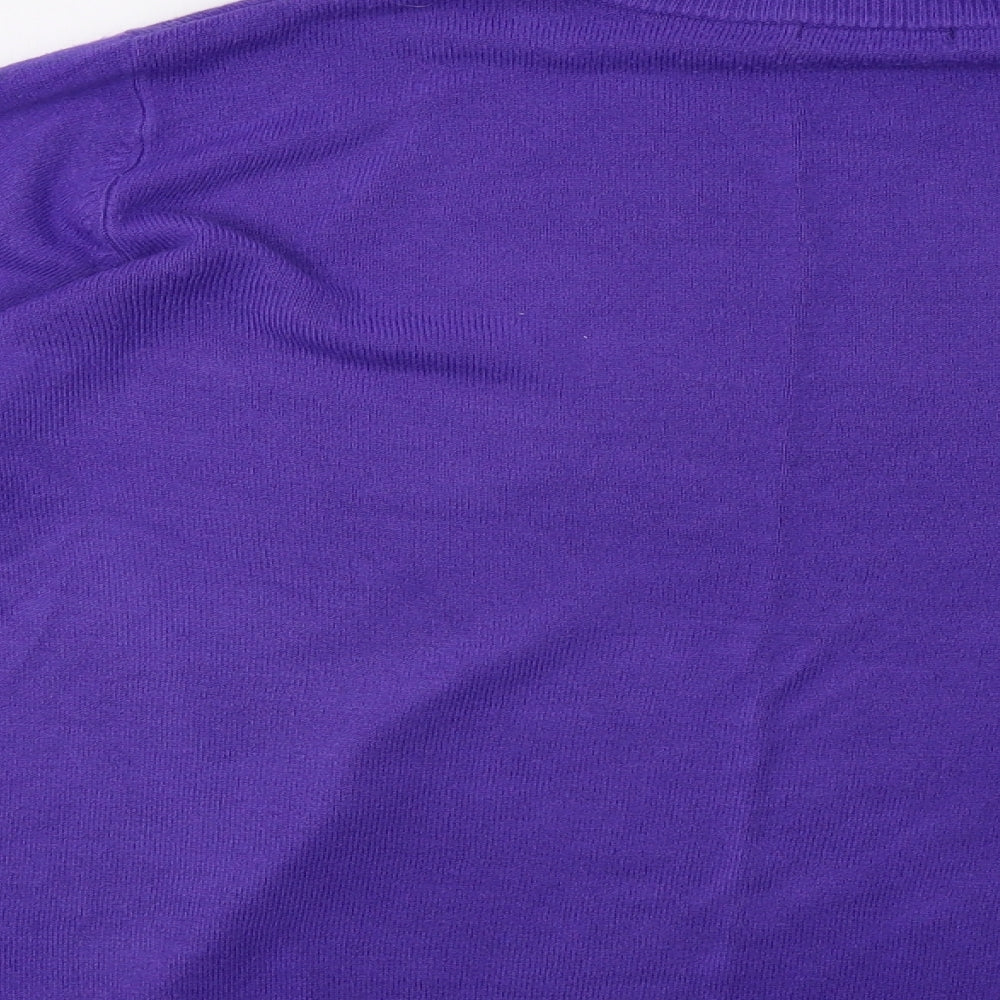 bm  Womens Purple  Knit Pullover Sweatshirt Size L