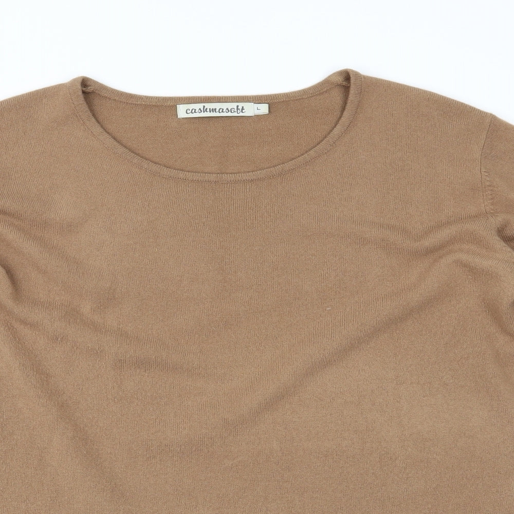Cashmasoft Womens Brown   Pullover Jumper Size L
