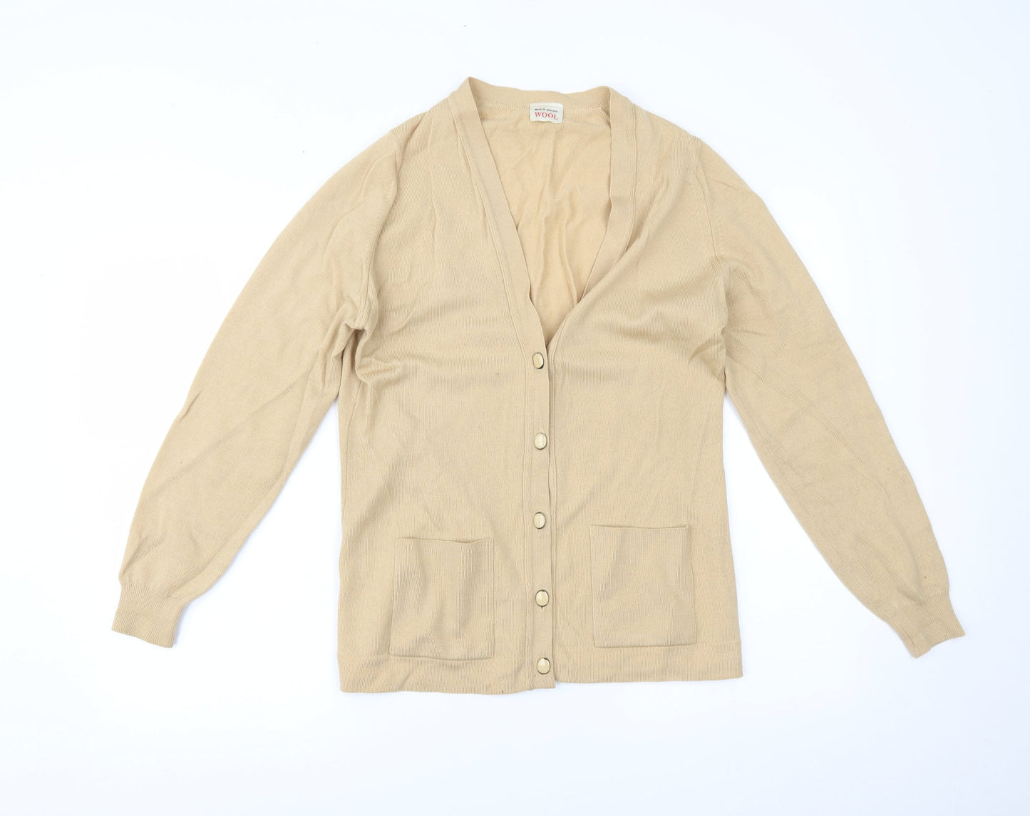 Preworn Womens Beige   Cardigan Jumper Size 36