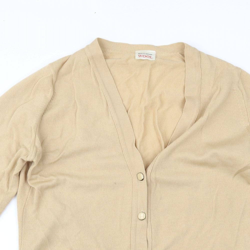 Preworn Womens Beige   Cardigan Jumper Size 36