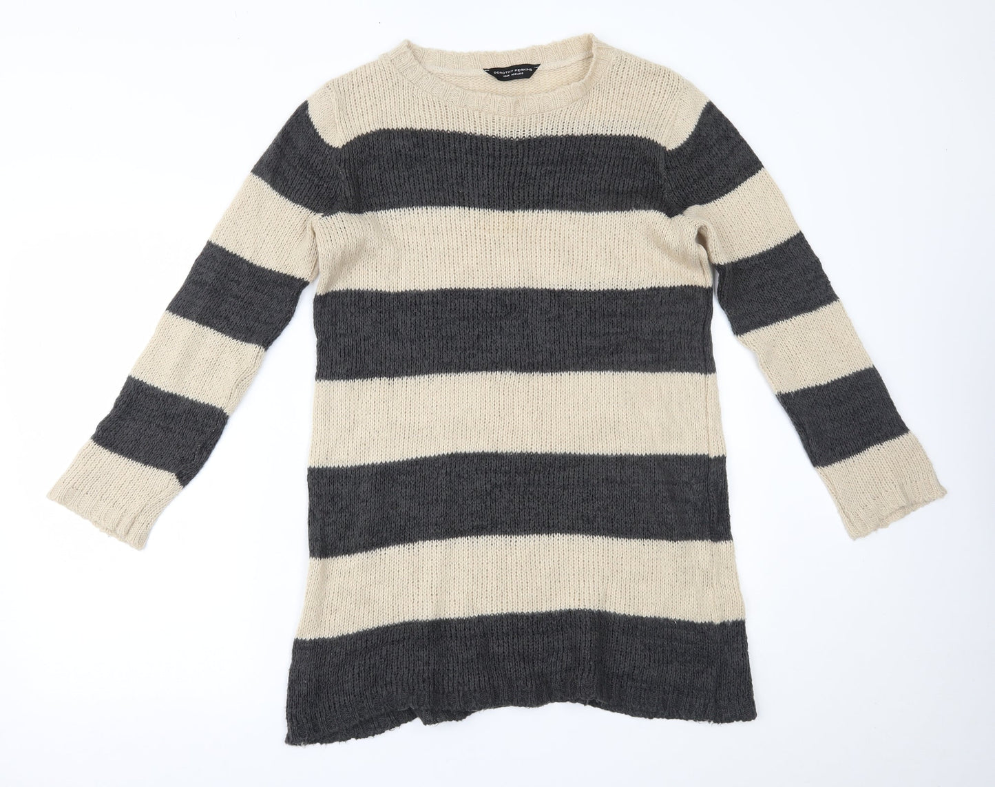 Dorothy Perkins Womens Beige Striped  Pullover Jumper Size 12