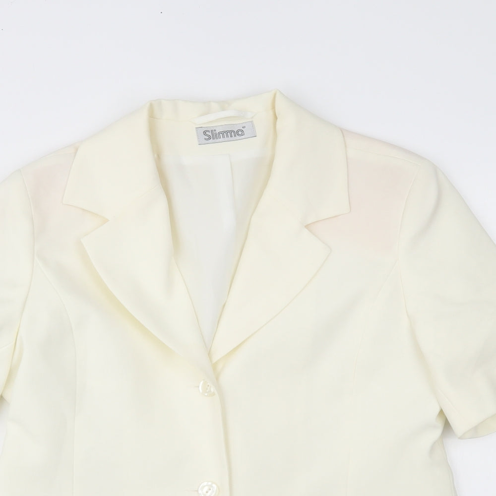 slimma Womens Ivory   Jacket Blazer Size 14