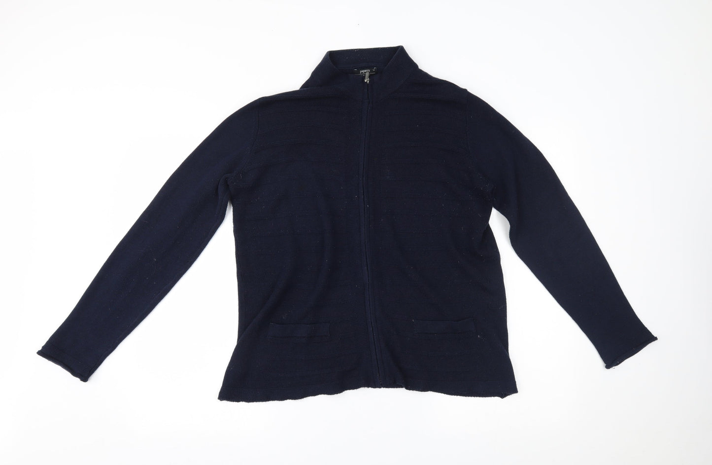 Papaya Womens Blue   Full Zip Jumper Size 14