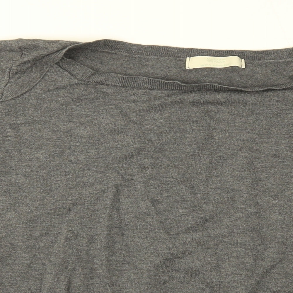 M&S Womens Grey   Pullover Jumper Size 16