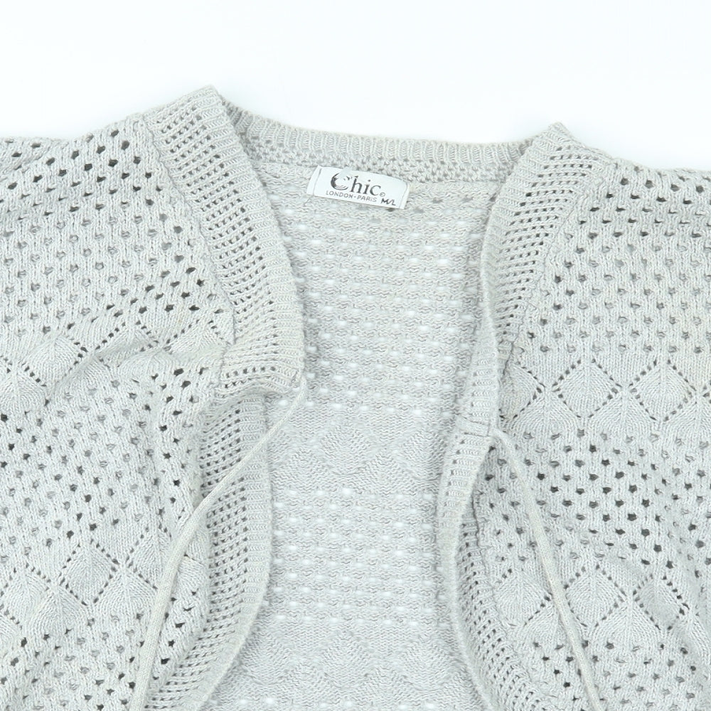 CHIC Womens Grey   Shrug Jumper Size M