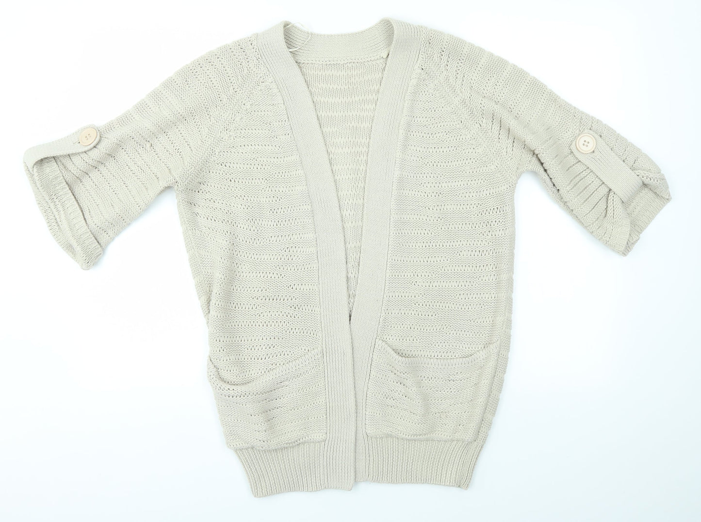 Preworn Womens Beige   Cardigan Jumper Size 12