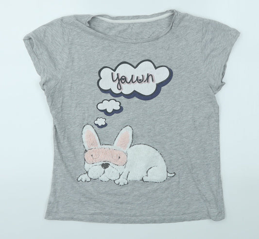 Preworn Womens Grey   Top Pyjama Top Size S  - YAWN DOG