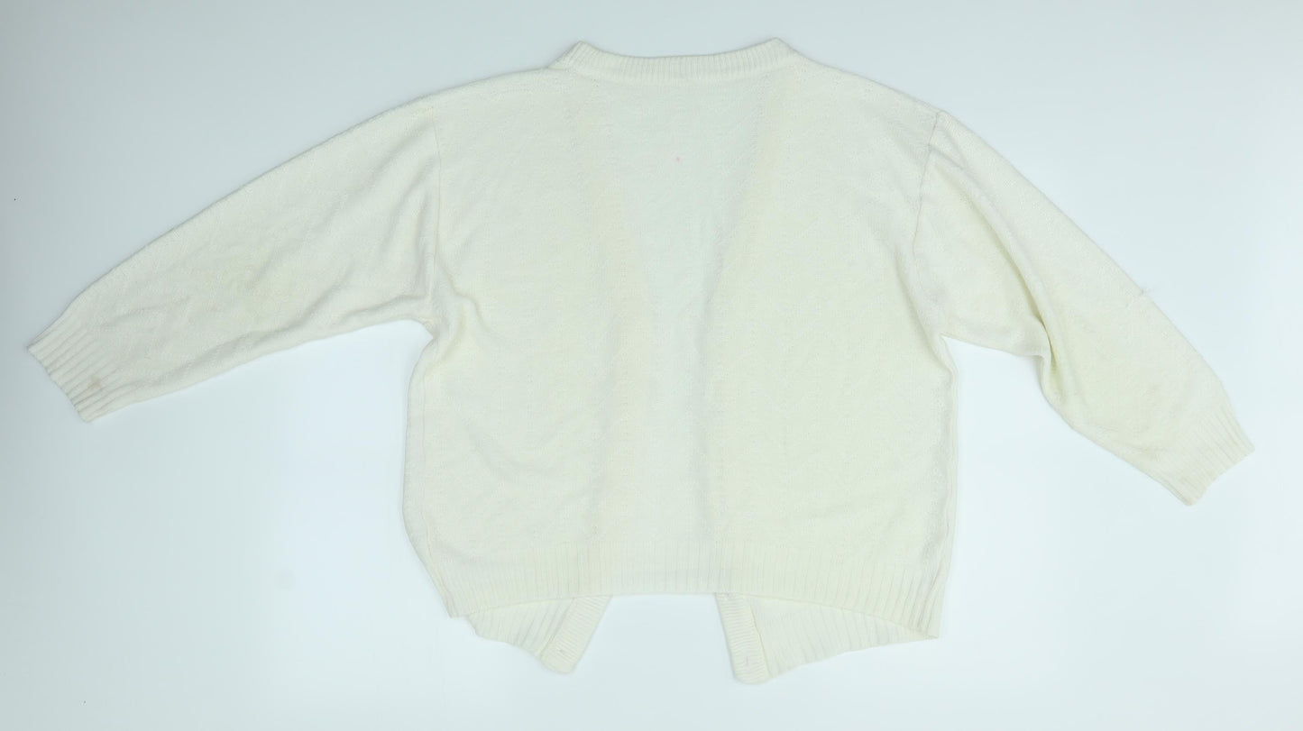 Preworn Womens Ivory   Cardigan Jumper Size L