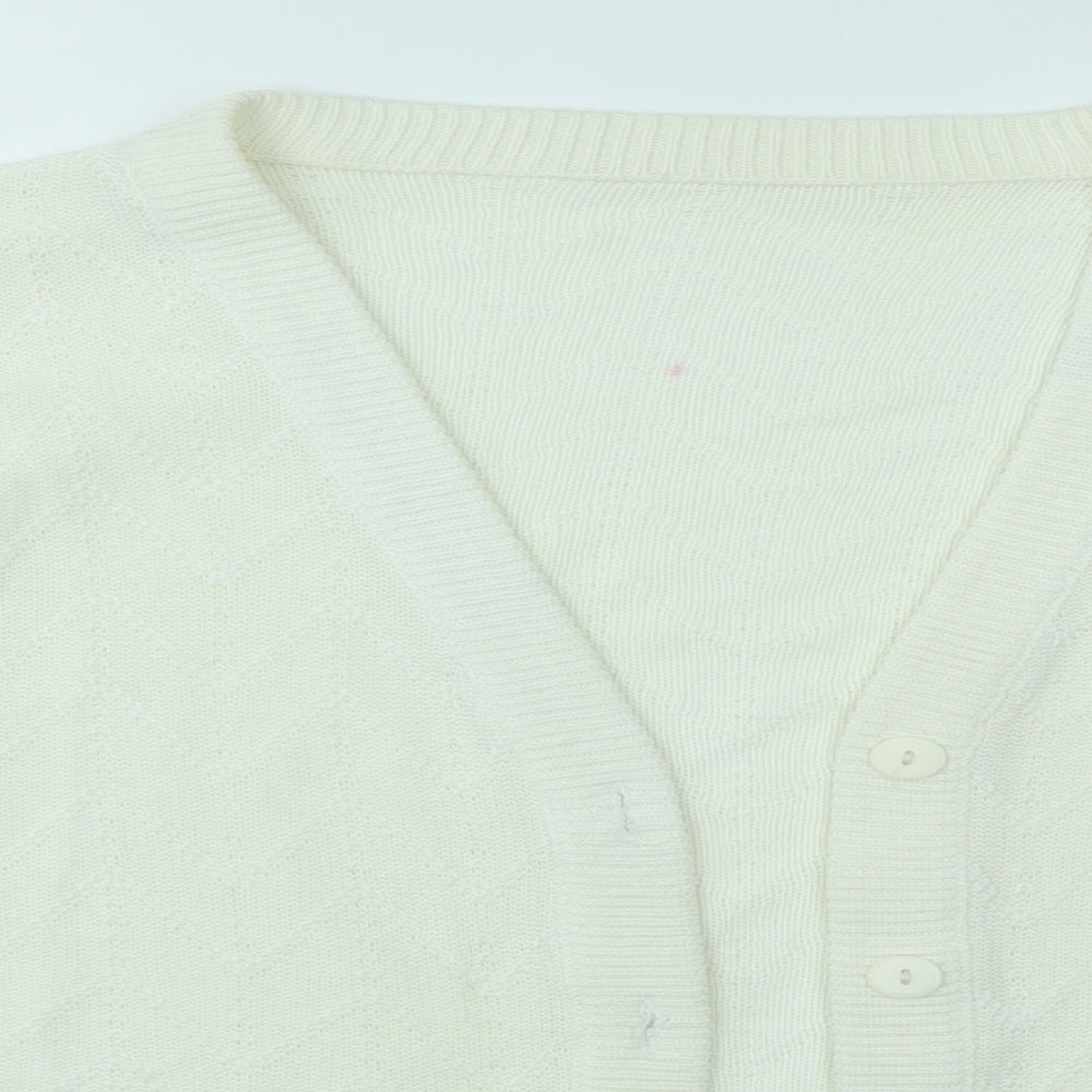 Preworn Womens Ivory   Cardigan Jumper Size L