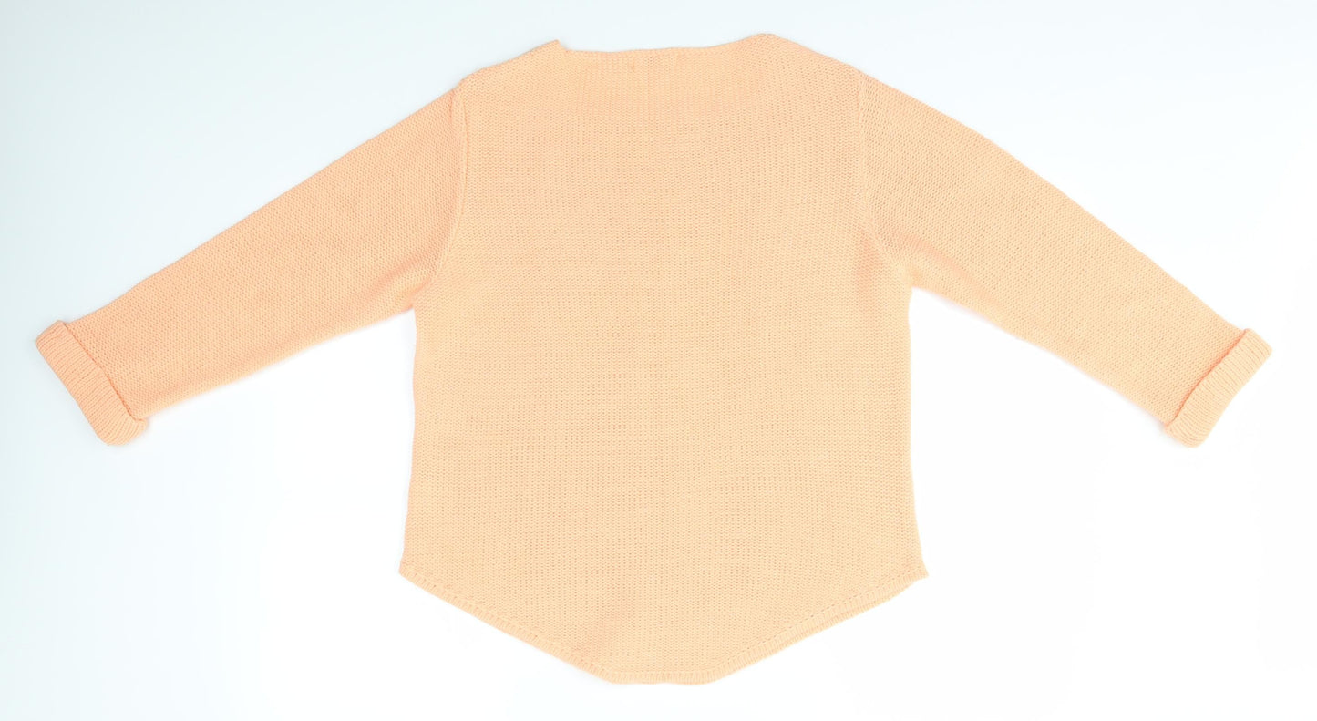 TRU Womens Orange   Pullover Jumper Size L