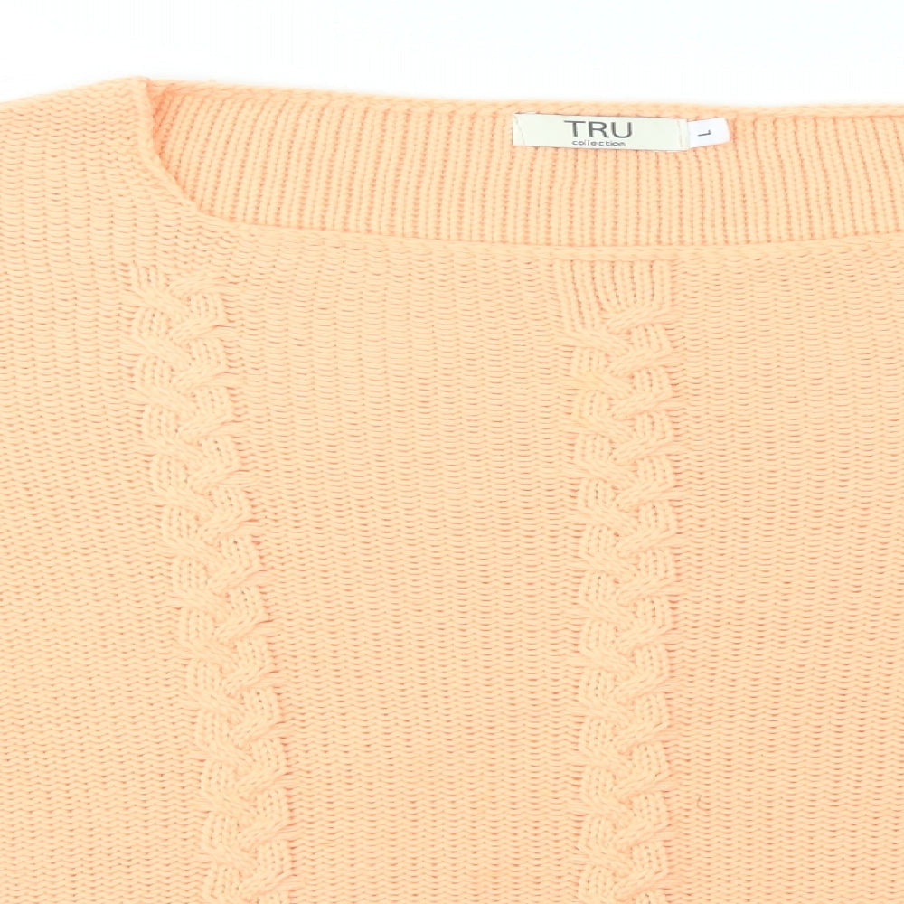 TRU Womens Orange   Pullover Jumper Size L